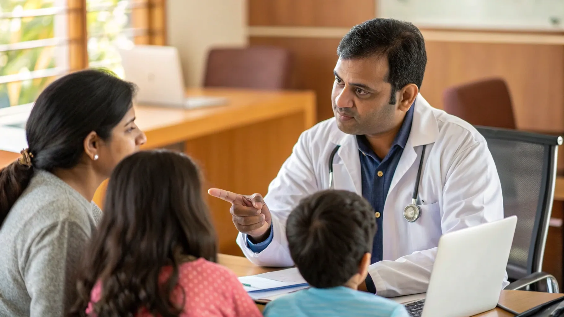 Heart Team discussing treatment options with patient