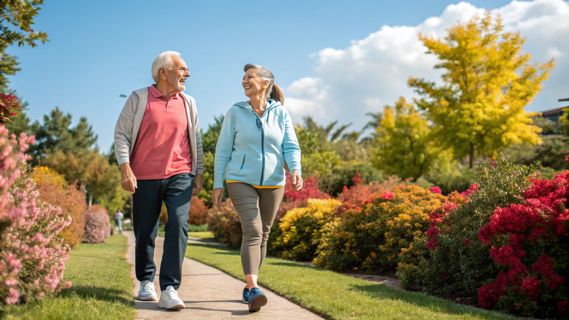 Senior couple enjoying active lifestyle after recovery