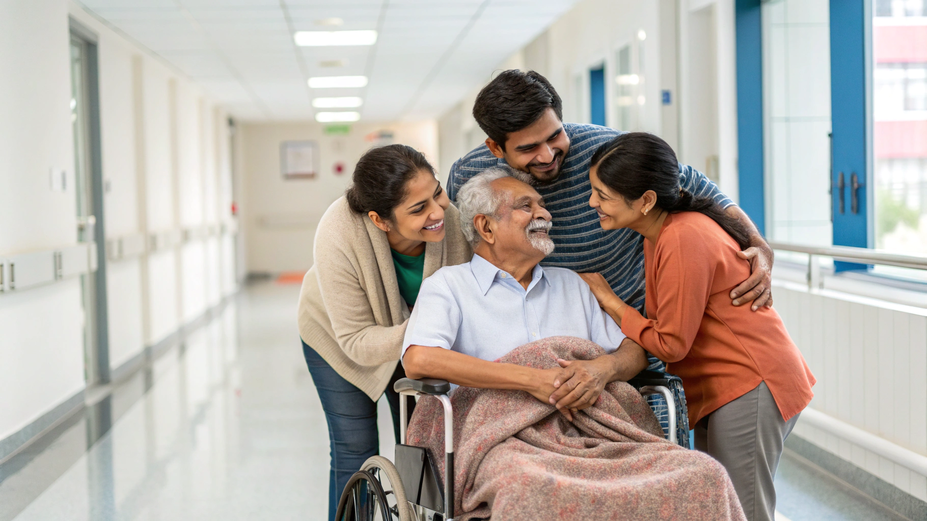 Patient and family celebrating after successful CTO procedure