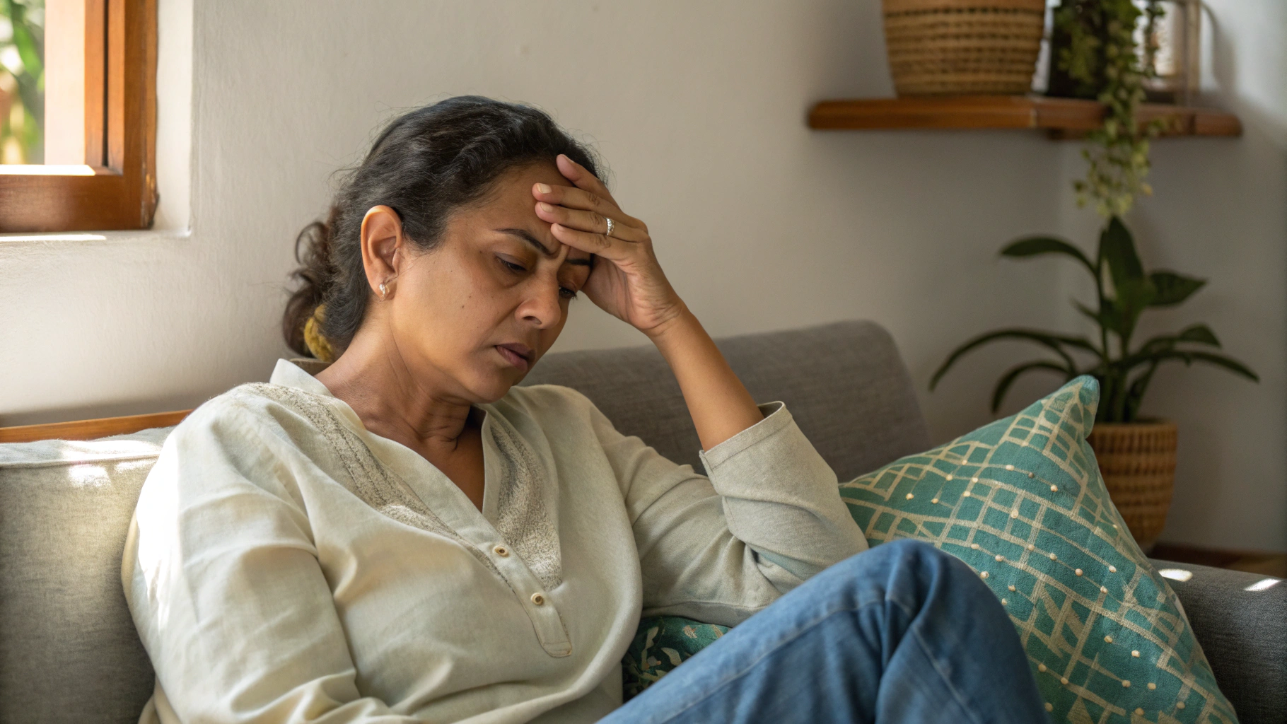 Woman experiencing fatigue - a warning sign of heart attack in women