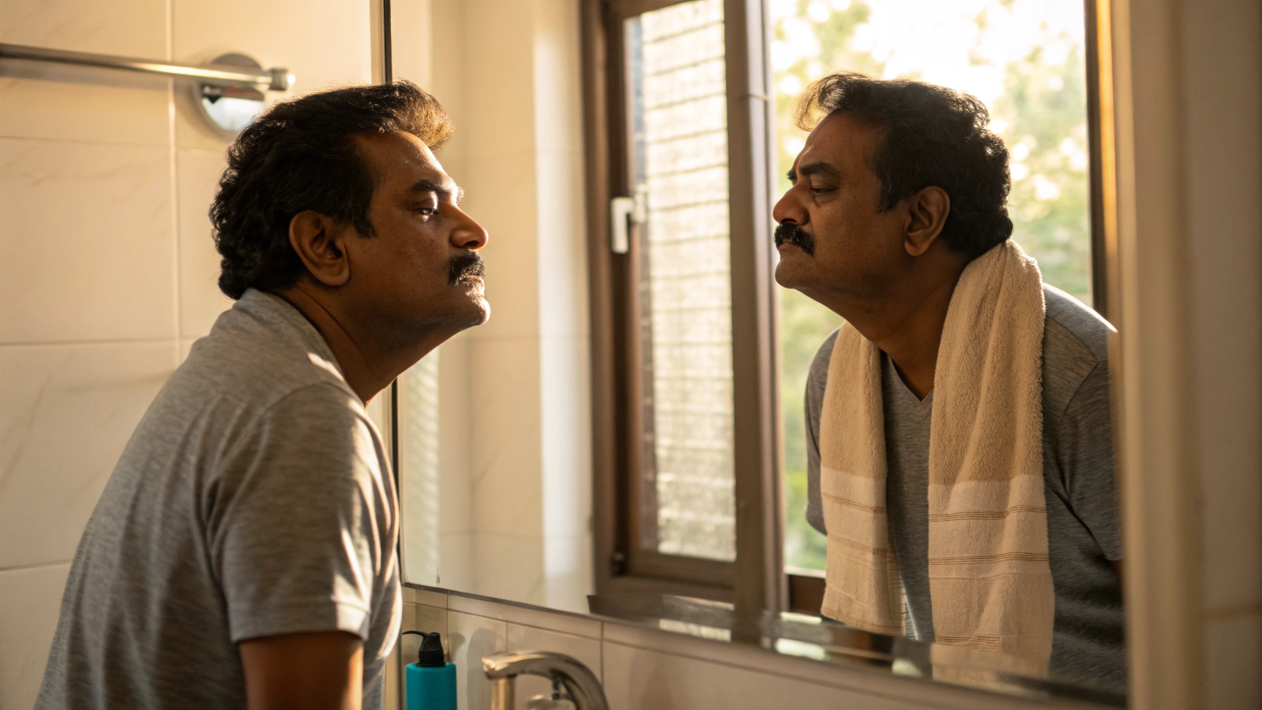 Patient preparing for cardiac procedure - calm and determined