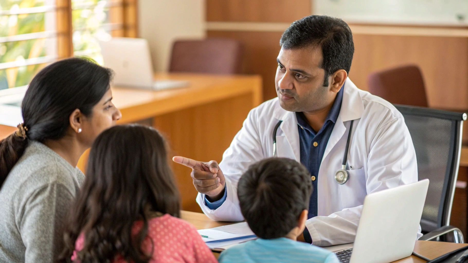 Heart Team discussing treatment options with patient