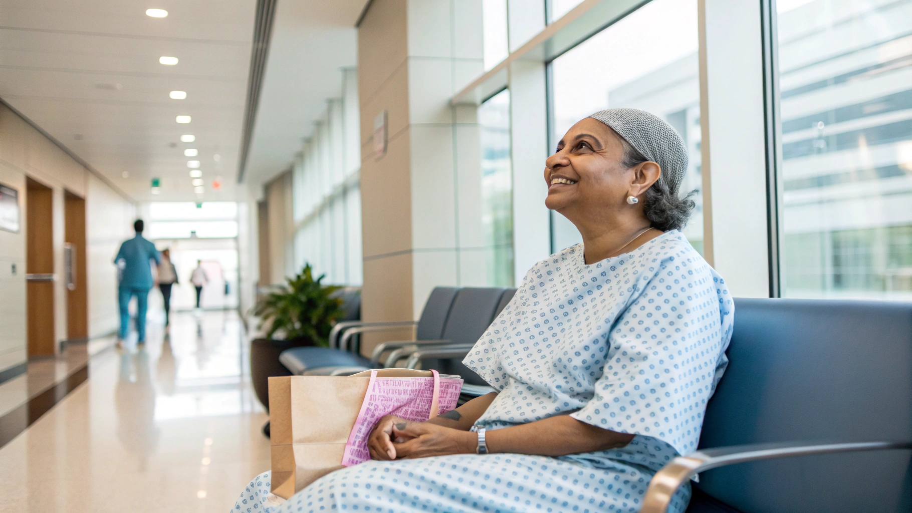 Patient relieved after receiving good news about heart procedure