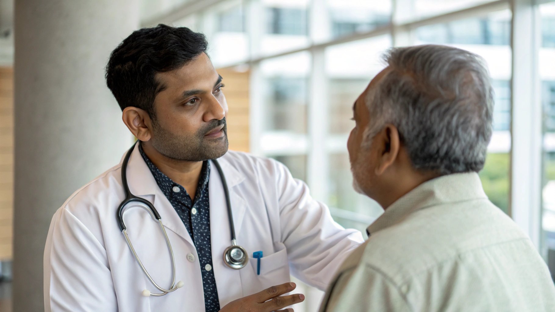 Cardiologist explaining diagnosis to patient